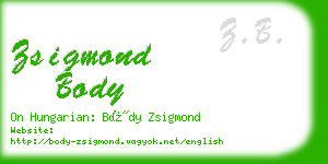 zsigmond body business card