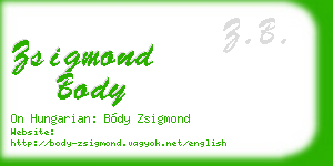 zsigmond body business card